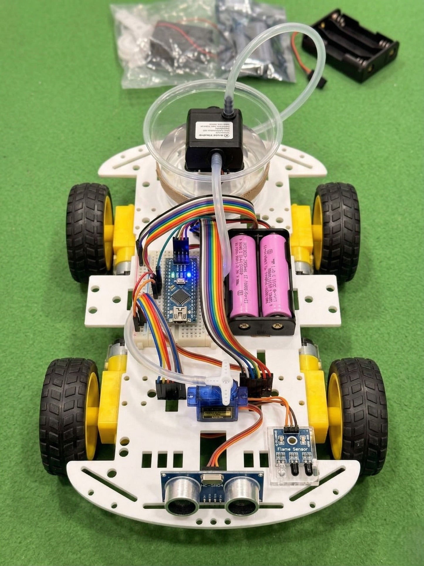 Fire Fighting Robot Kit using Arduino Uno