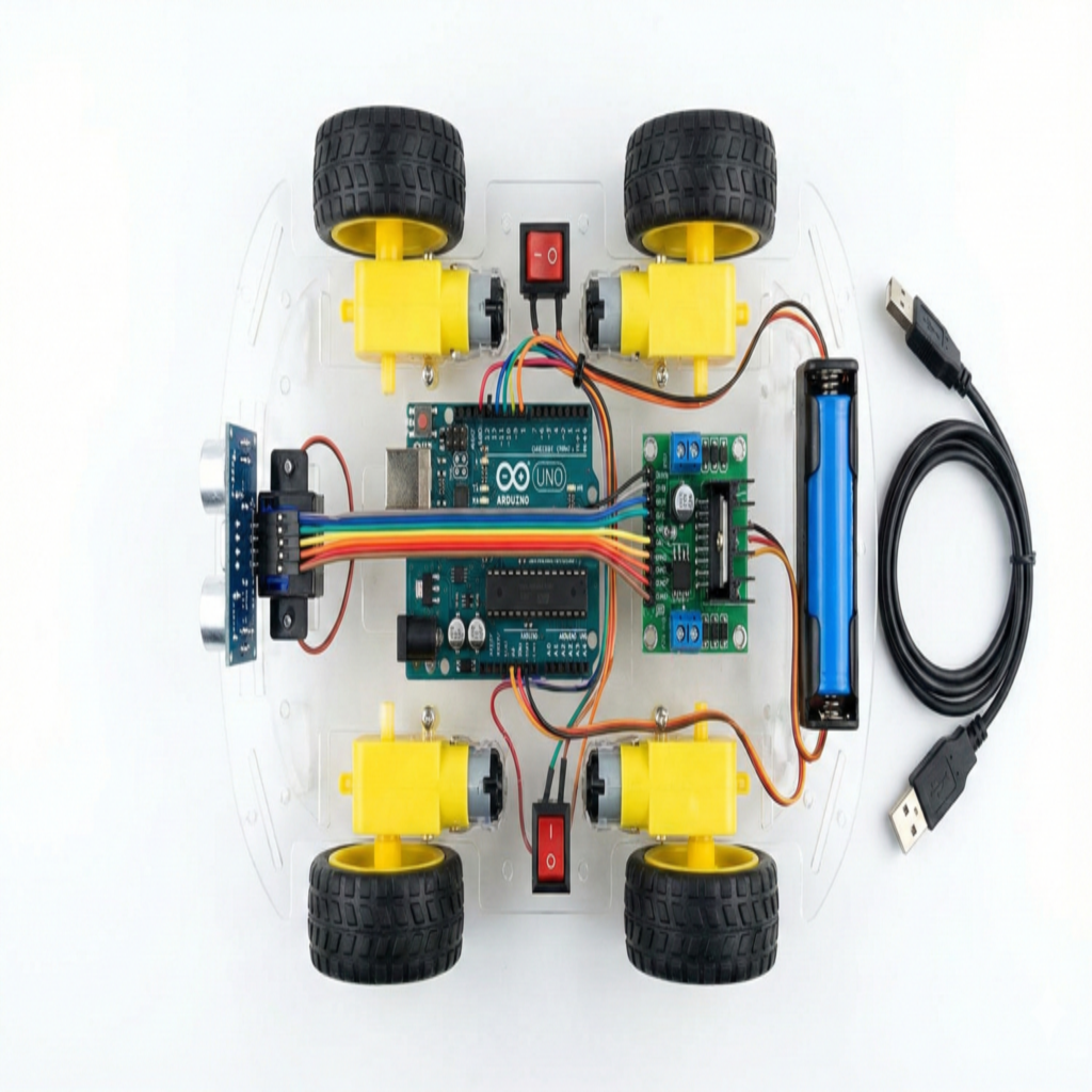 Obstacle Avoiding Robot Kit using Arduino Uno