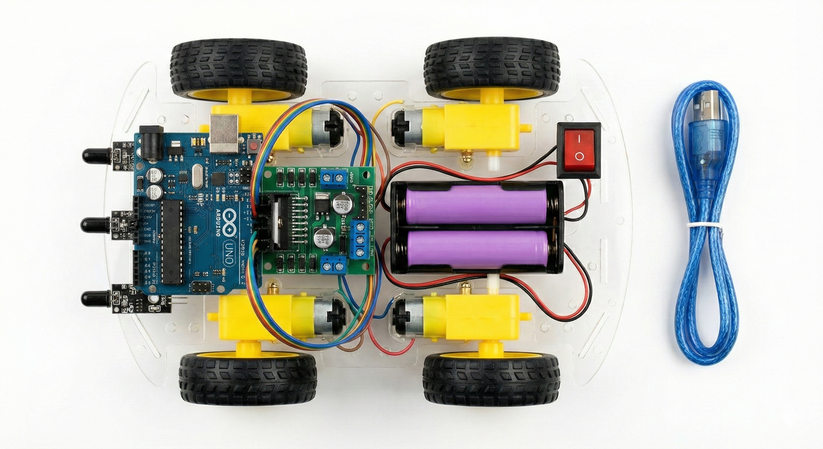 Arduino Pat Robotics Line Following Robot Kit using Arduino Uno – IEM Robotics