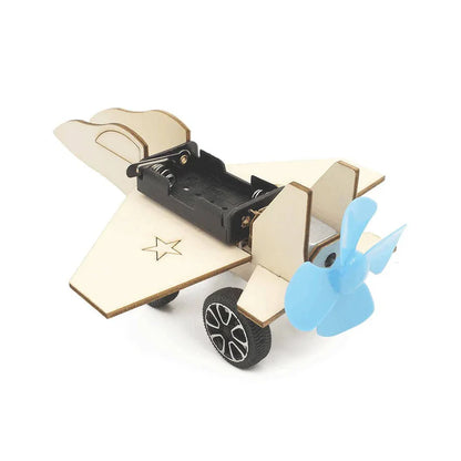 DIY Airplane STEM Kit Wooden Solar Plane