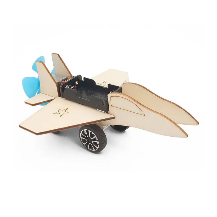 DIY Airplane STEM Kit Wooden Solar Plane