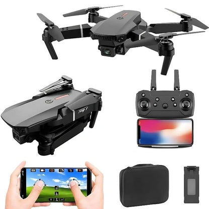 E99 Drone Pro with HD Camera, Foldable WiFi FPV Quadcopter