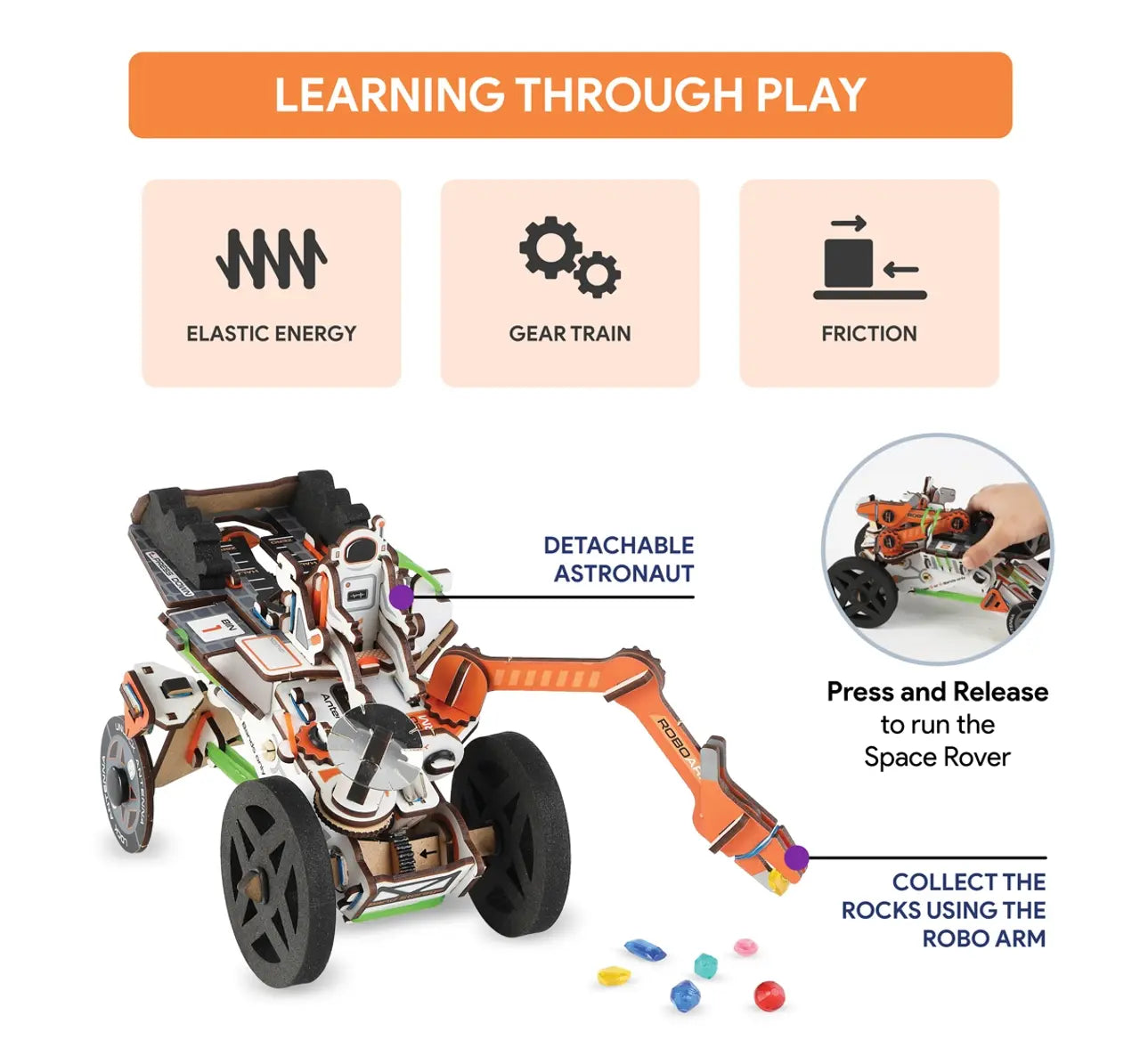 Space Mission Rover | STEM Educational DIY Kit 6Y+