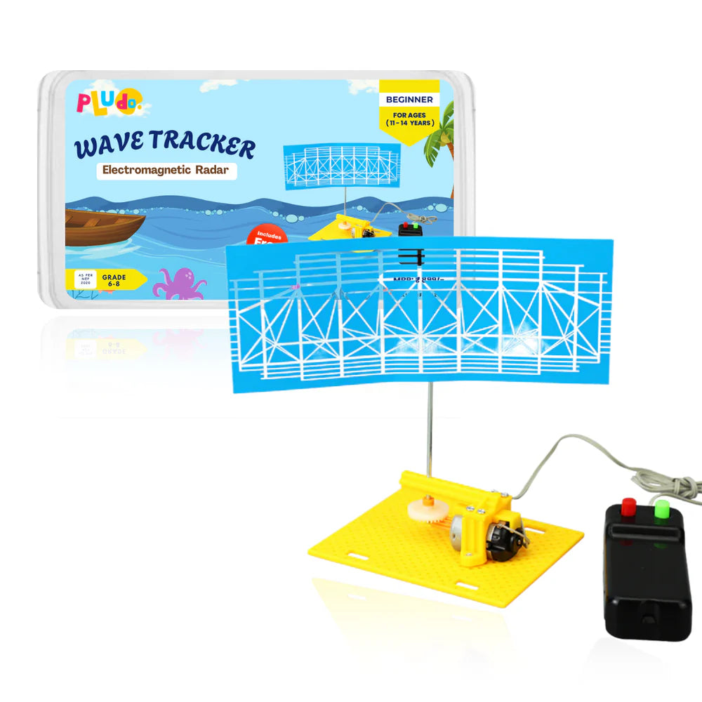 Pludo Wave Tracker DIY STEM Kit – Electromagnetic Radar Science Toy for Kids Ages 11–14 (Grade 6–8)
