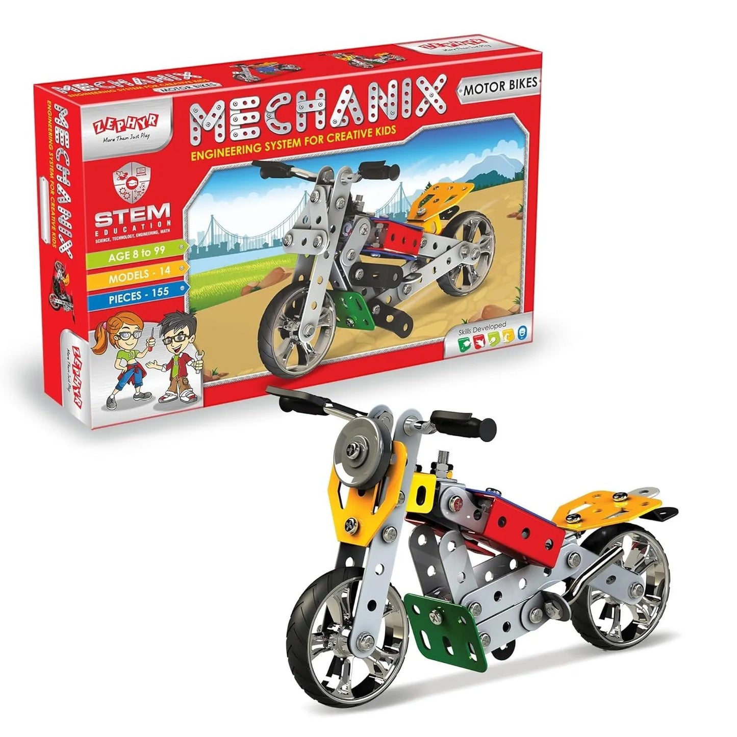 Motorbikes STEM Toy Building & Construction Set